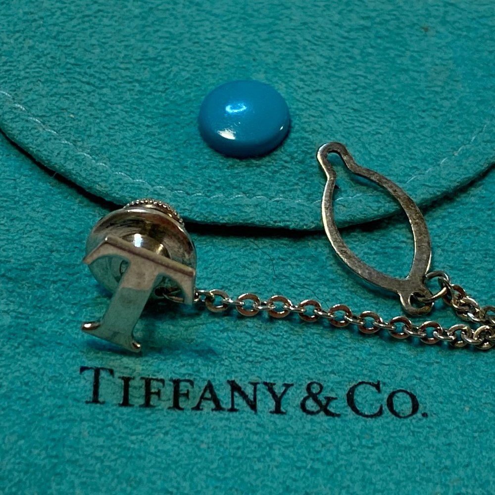 Tiffany&Co. Men's Tie pin T Logo Silver 925